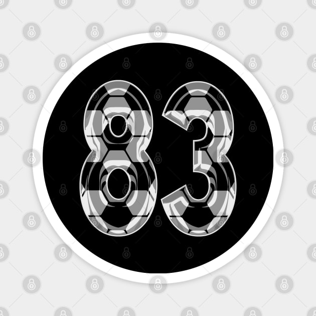 Soccer Number 83 Soccer Jersey #83 Soccer Mom Player Fan Magnet by TeeCreations